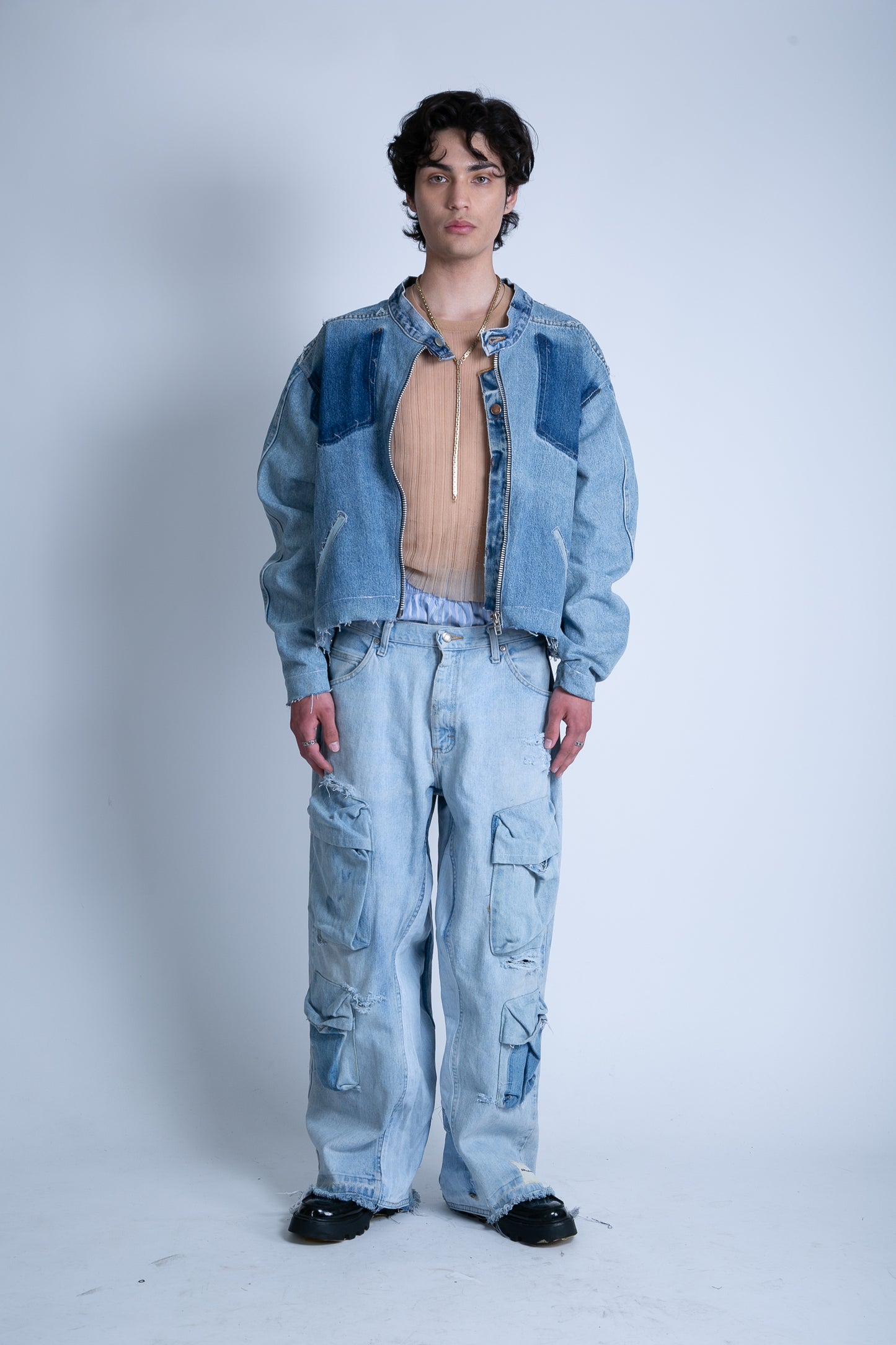 Pants Denim Cargo